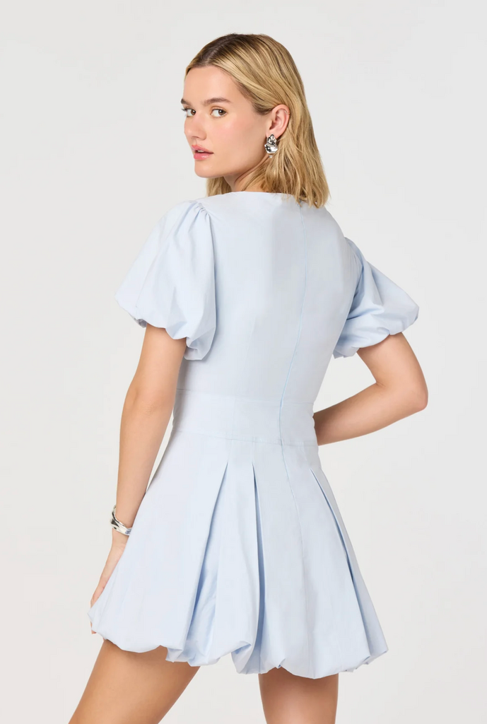 ASTR KATTIE PUFF SLEEVE BUBBLE MINI DRESS