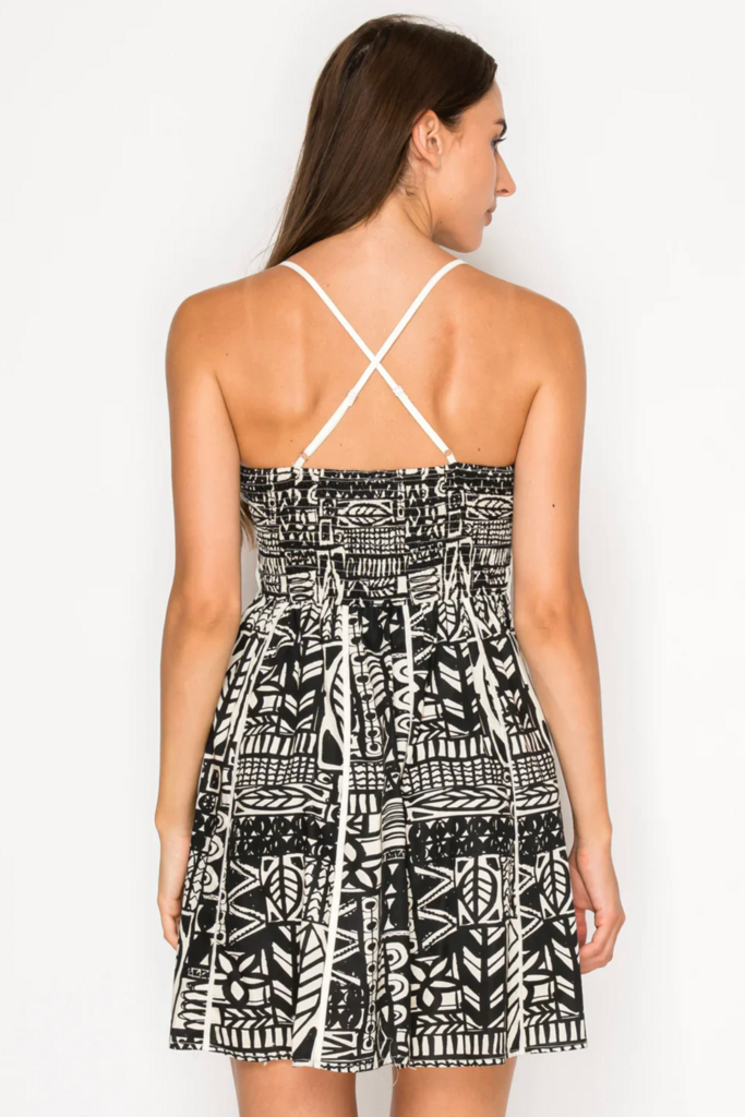 MEET ME IN SANTORINI NYSA'S INK MINI DRESS