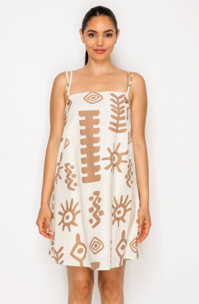MEET ME IN SANTORINI SANTORINI SUNPLAY MINI DRESS