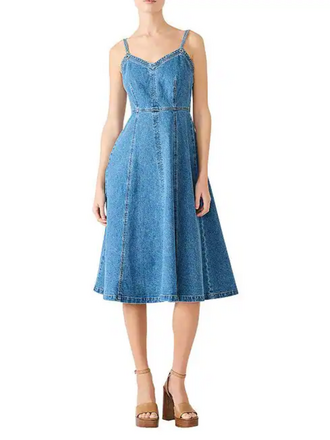 STEVE MADDEN HARLEY DENIM MIDI DRESS