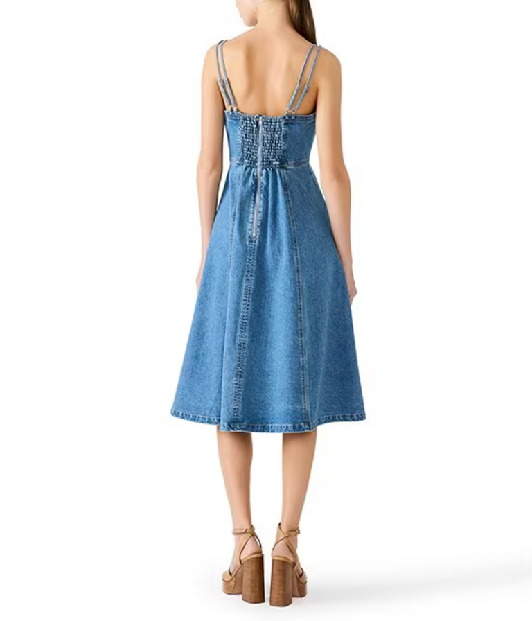 STEVE MADDEN HARLEY DENIM MIDI DRESS