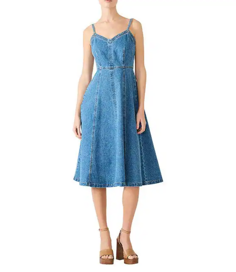 STEVE MADDEN HARLEY DENIM MIDI DRESS
