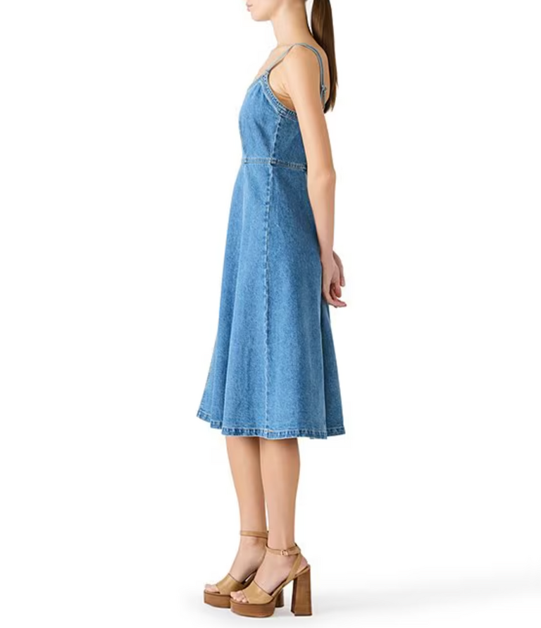 STEVE MADDEN HARLEY DENIM MIDI DRESS