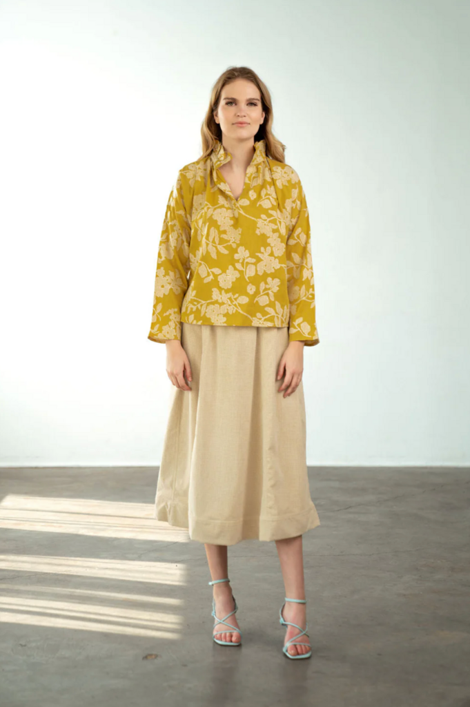 NEVER A WALLFLOWER VICKI LONG SLEEVE TOP