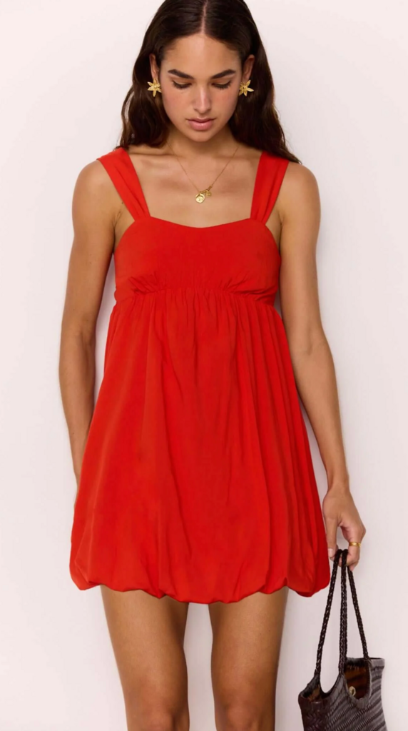 MINKPINK SCARLETT BUBBLE MINI DRESS