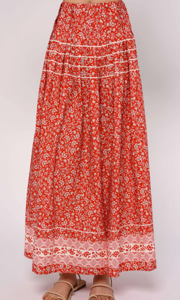 LOVE THE LABEL CARA SKIRT ROSEMARY DREAMSCAPE