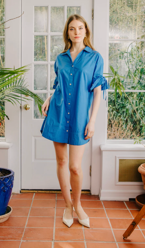 LOVE THE LABEL SHANNON MINI DRESS PALACE BLUE