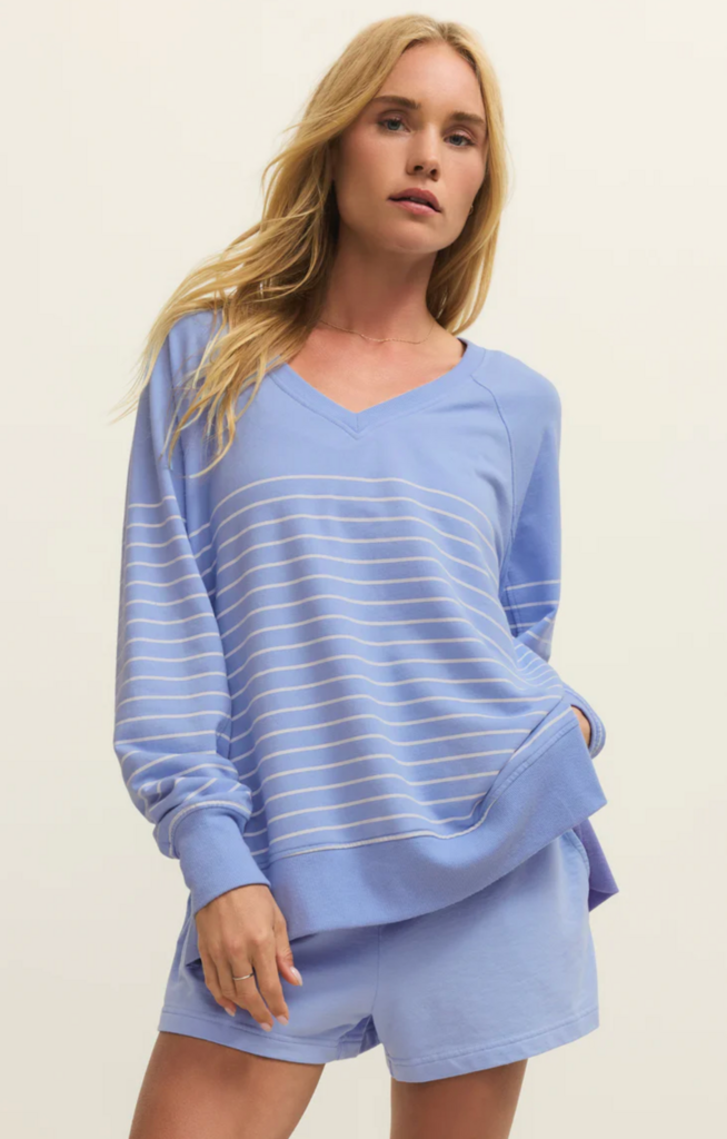 Z SUPPLY WEEKENDER STRIPE V-NECK