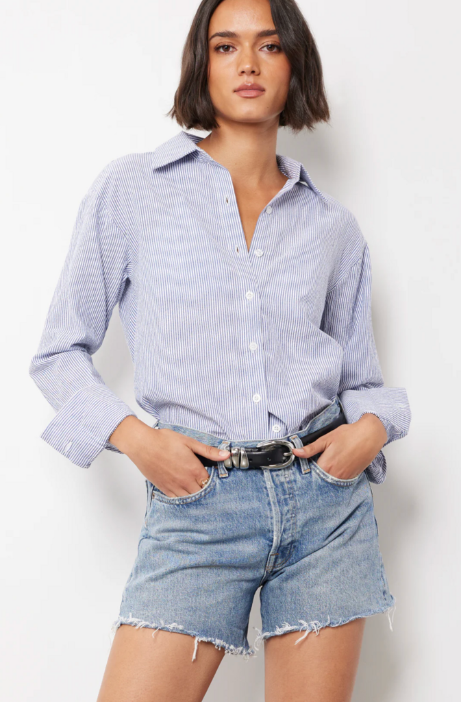 DROP SHOULDER BUTTON DOWN TUNIC