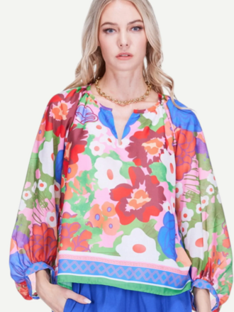 PEASANT BISHOP SLEEVE TOP