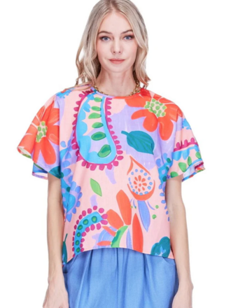 SHOULDER PLEATED TOP