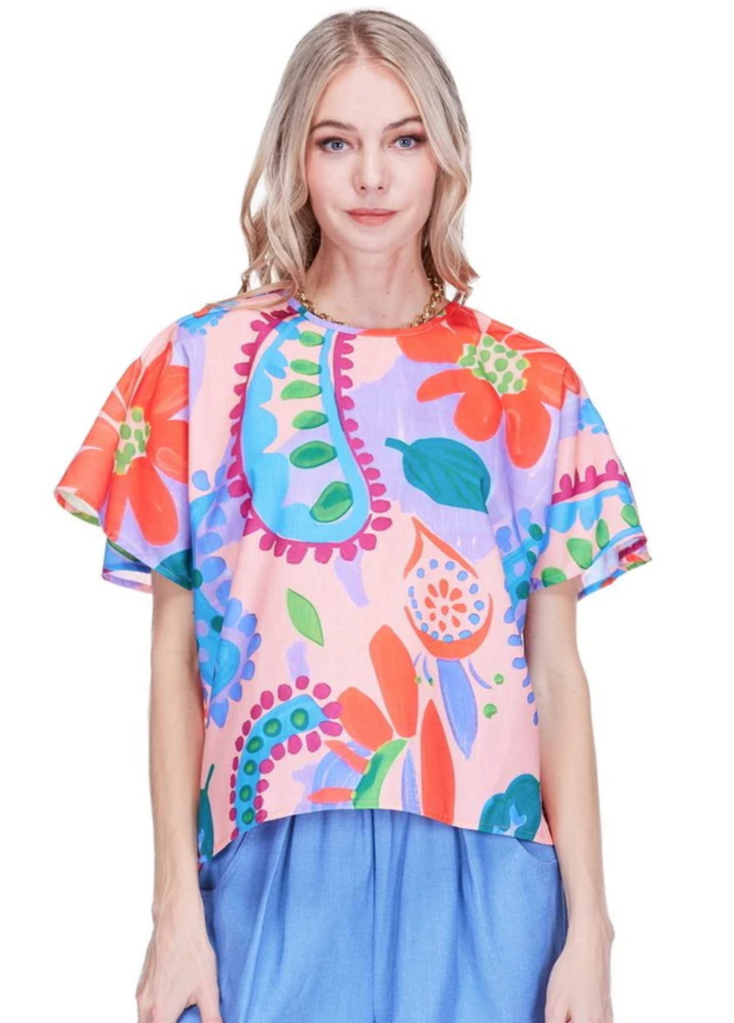 SHOULDER PLEATED TOP