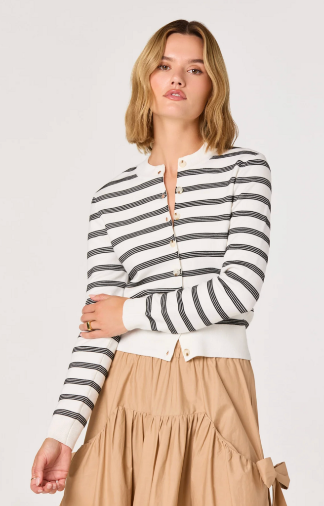 ASTR TAWNI BUTTON-FRONT CARDIGAN