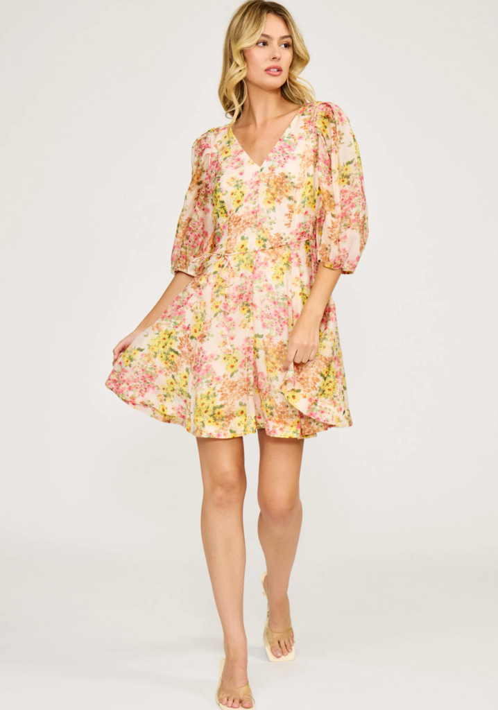 Lucy Paris ALEXIS BELTED DRESS