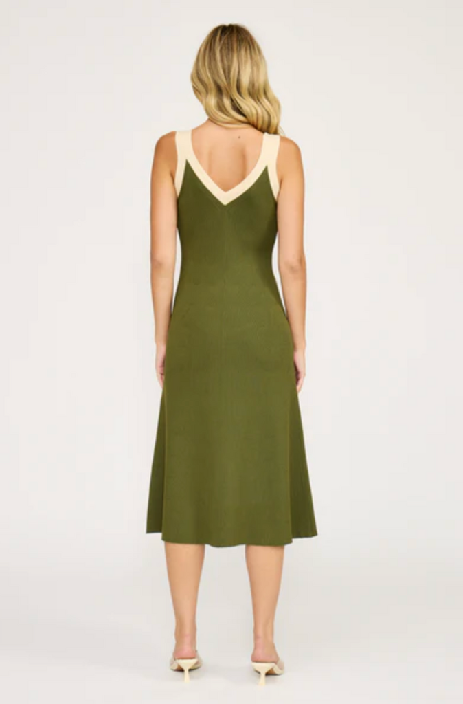 Lucy Paris ANALISE COLOR BLOCK MIDI DRESS