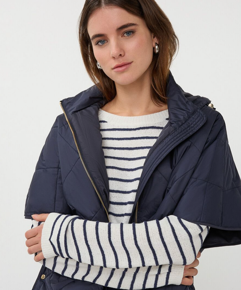 ESQUALO QUILTED PONCHO