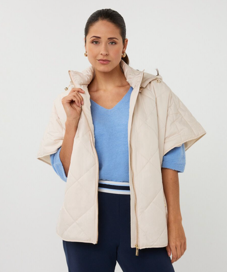 ESQUALO QUILTED PONCHO
