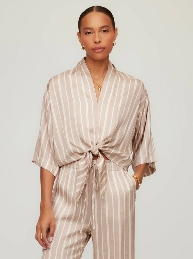 FIFTEEN TWENTY BERNICE TIE-FRONT BLOUSE