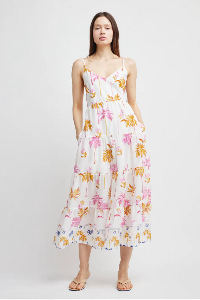 KALI MAXI DRESS PALM PRINT