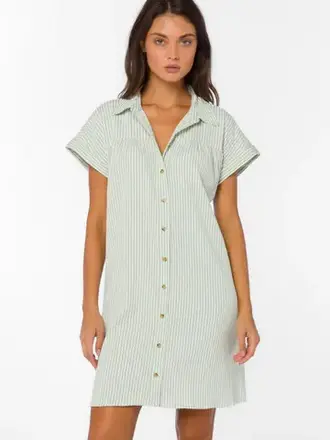 Velvet Heart MERILEE SAGE STRIPE DRESS