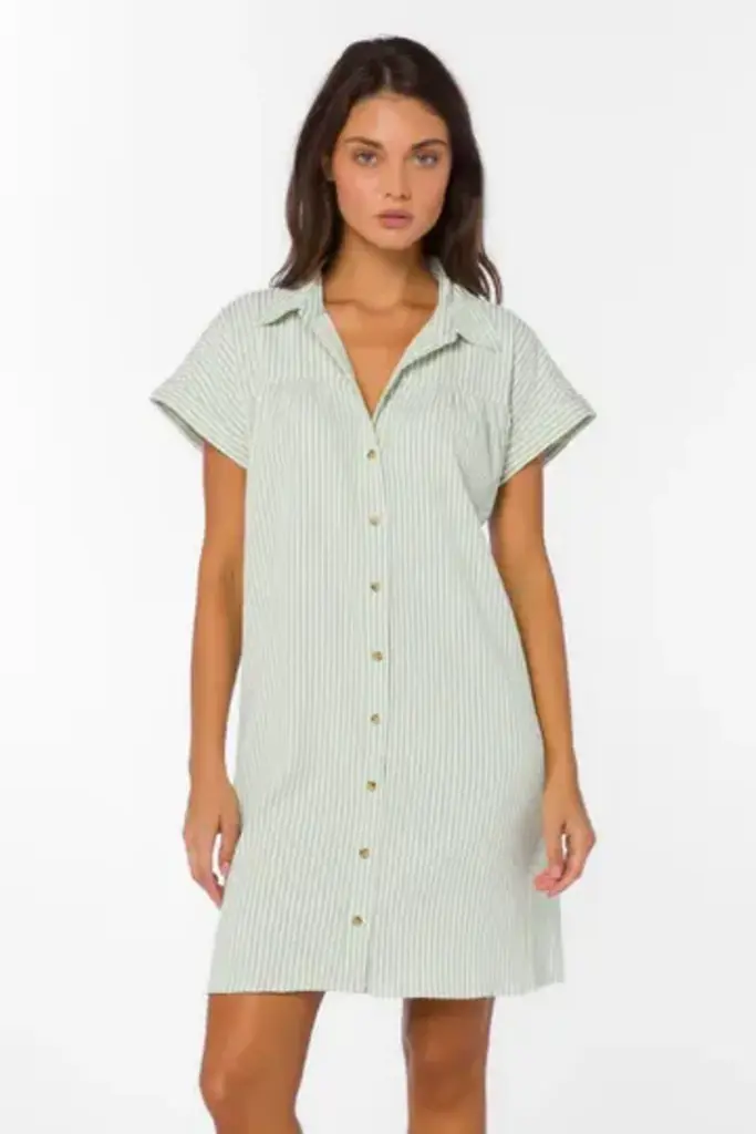 Velvet Heart MERILEE SAGE STRIPE DRESS