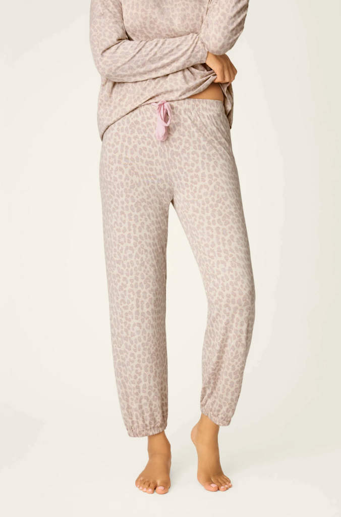 PJ SALVAGE LUXE LEOPARD DREAMS BANDED PANTS