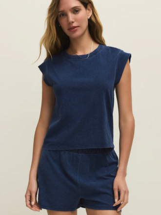 Z SUPPLY CAMINO COTTON JERSEY DENIM TEE