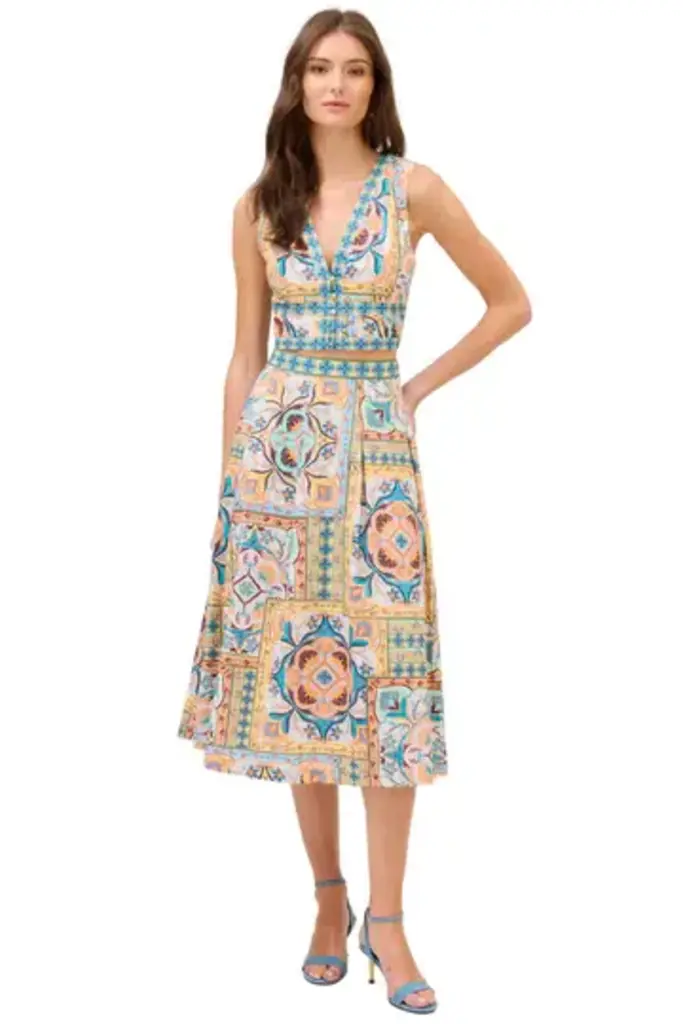 ALLISON NEW YORK MABEL SKIRT SCARF PRINT