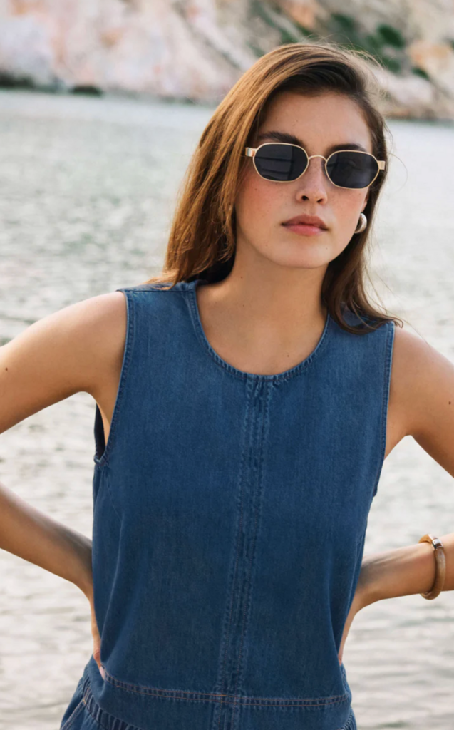 Z SUPPLY SUN SEEKER DENIM CROPPED TANK