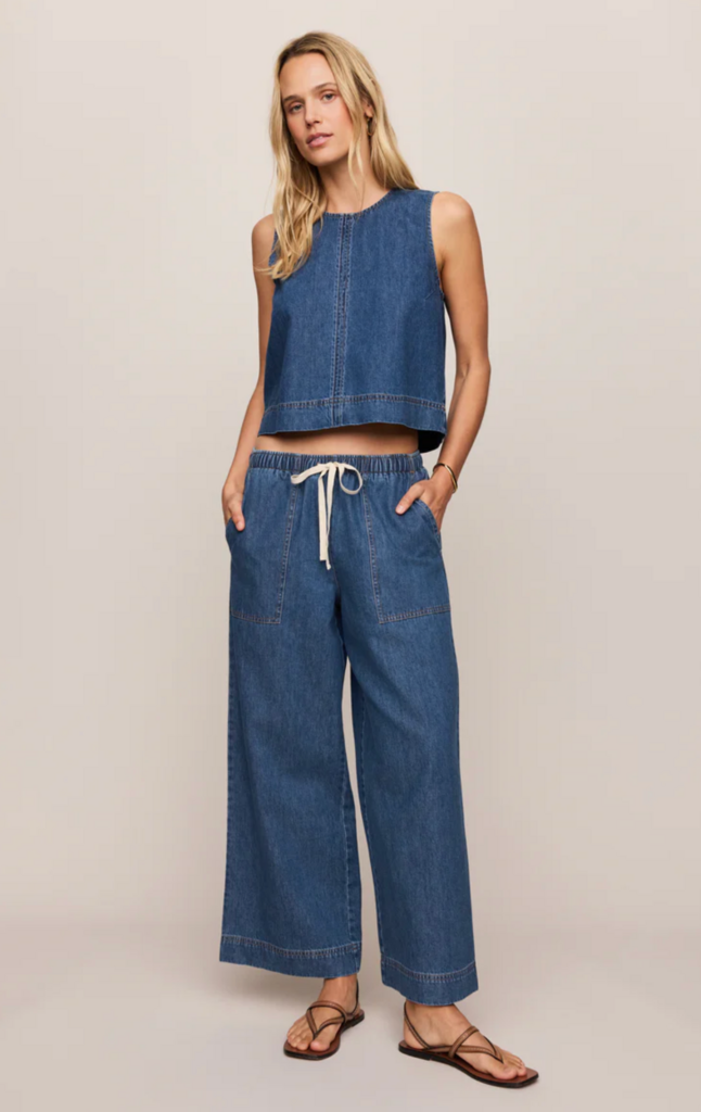 Z SUPPLY SUN SEEKER DENIM CROPPED TANK