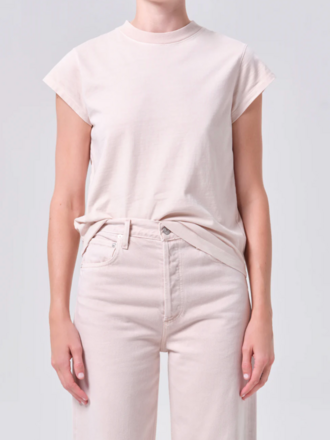 AGOLDE LONG LINE BRYCE CAP SLEEVE TEE