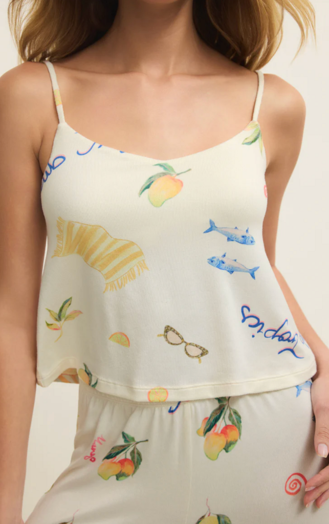 Z SUPPLY MARBELLA CROPPED SILKY JERSEY CAMI