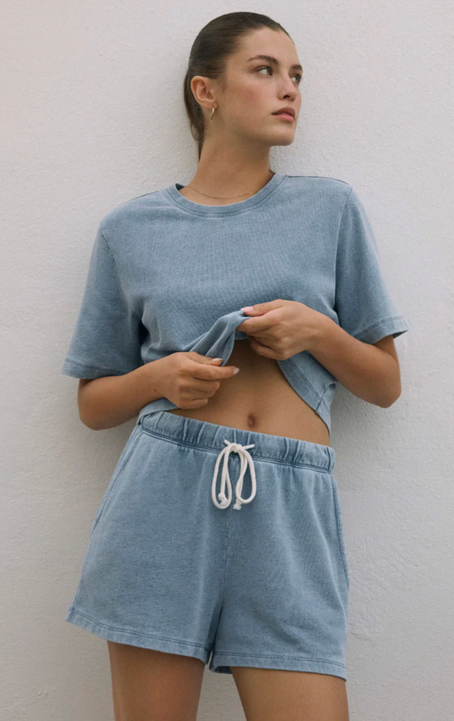 Z SUPPLY HUNTER KNIT DENIM SHORT