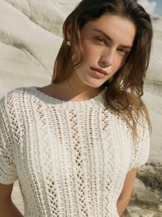 Z SUPPLY BALLAST CROCHET SWEATER TOP