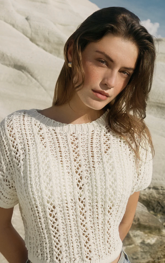 Z SUPPLY BALLAST CROCHET SWEATER TOP