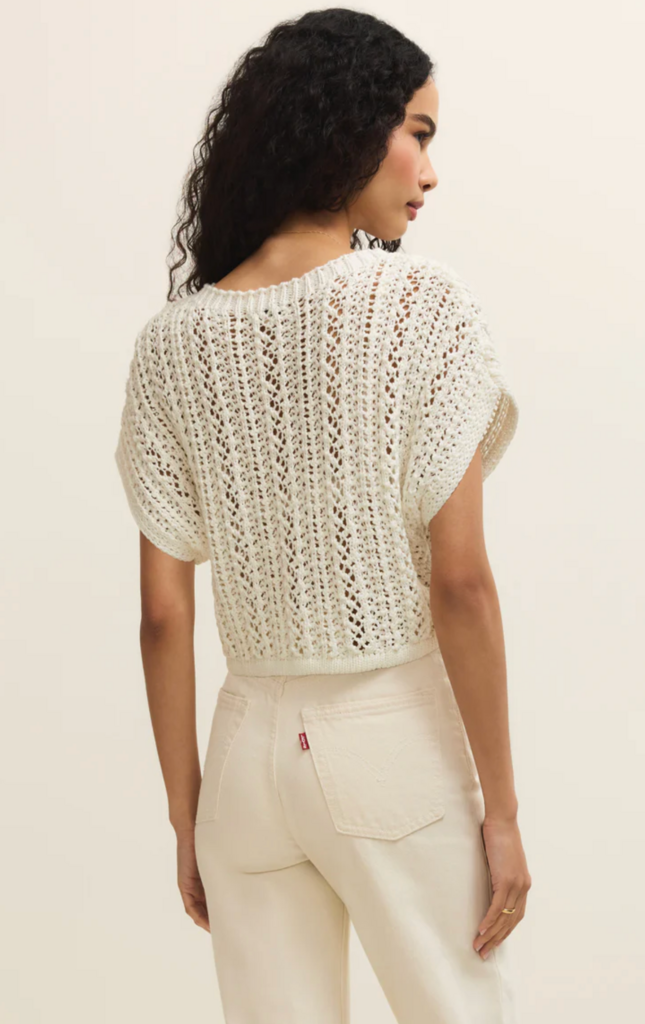 Z SUPPLY BALLAST CROCHET SWEATER TOP
