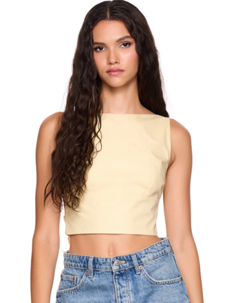 SUSANA MONACO POPLIN OPEN BACK TIE TANK