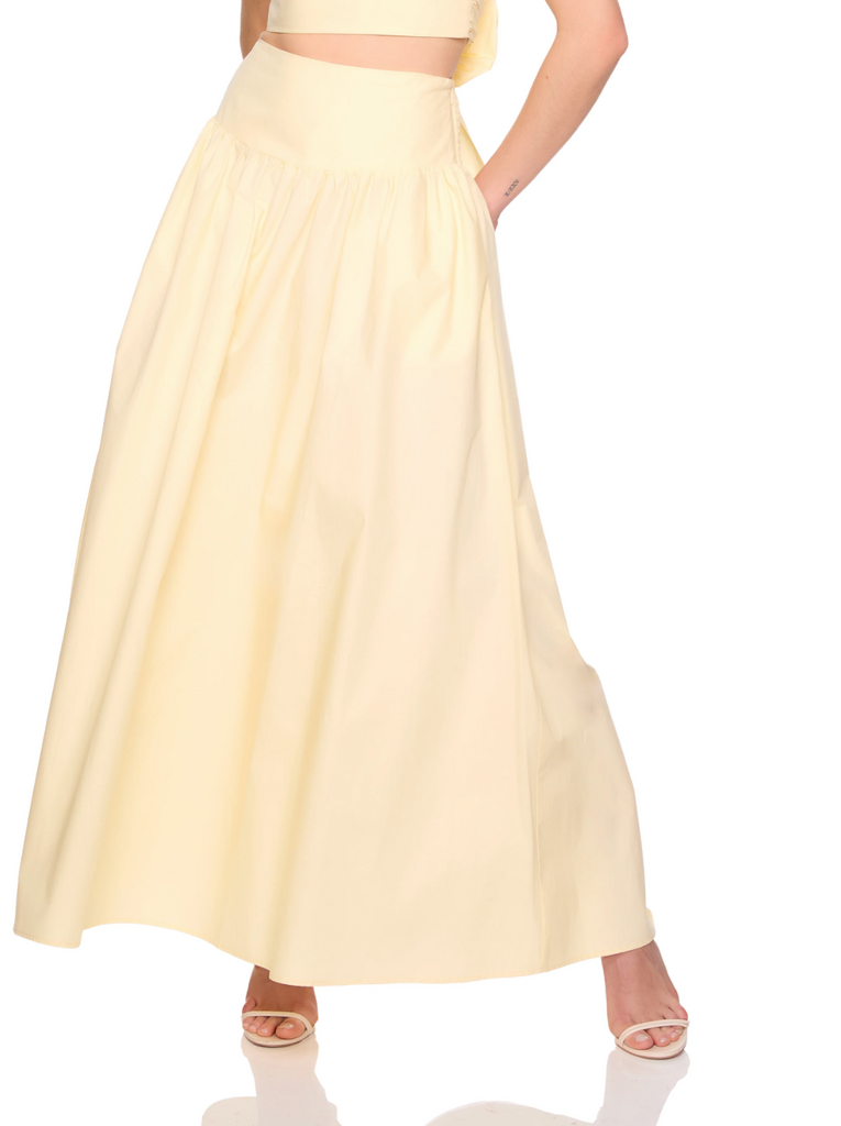 SUSANA MONACO POPLIN DROP WAIST SKIRT