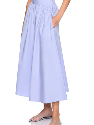 SUSANA MONACO POPLIN MIDI SKIRT