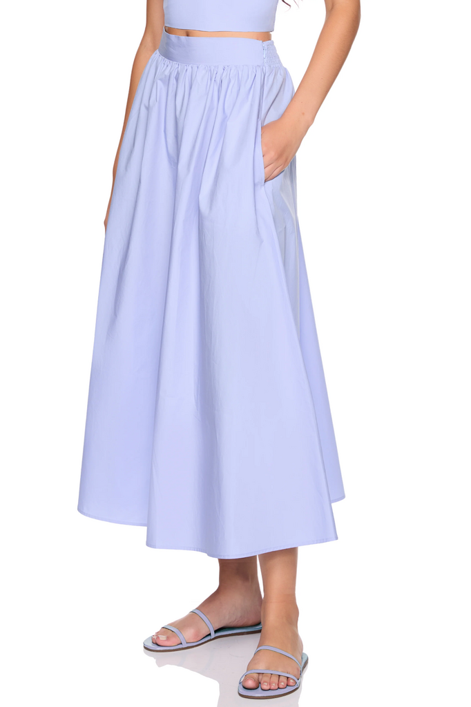 SUSANA MONACO POPLIN MIDI SKIRT
