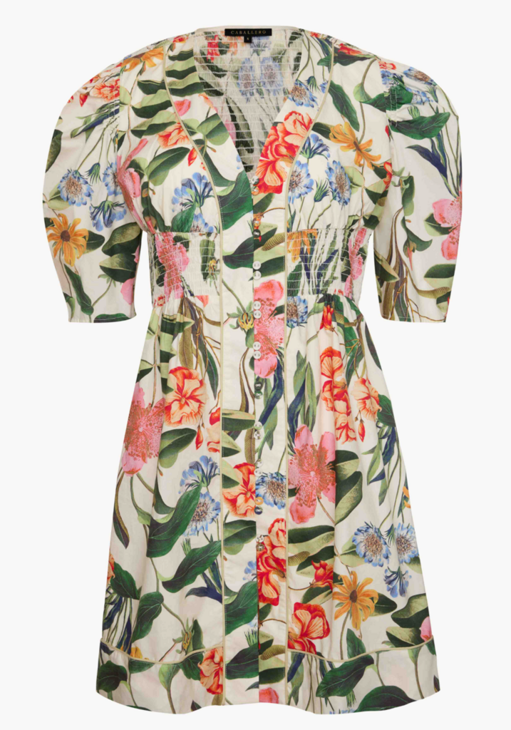 CABALLERO LUCINDA DRESS BUTTERCREAM FLORAL