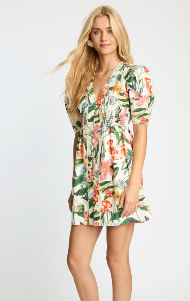 CABALLERO LUCINDA DRESS BUTTERCREAM FLORAL