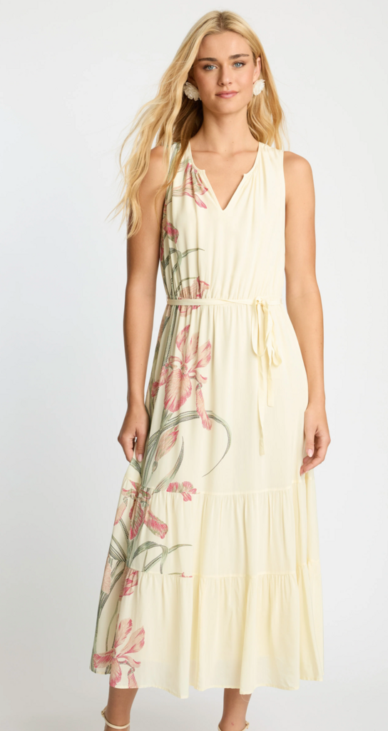 CABALLERO CAROL DRESS STIPPLED IRIS