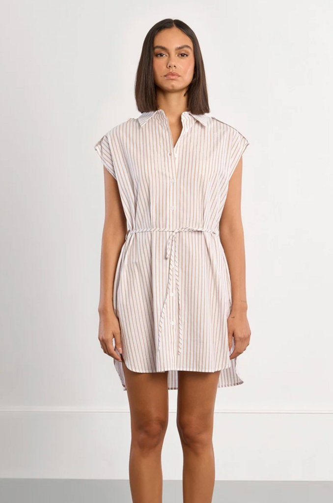 MOLLY BRACKEN LADIES WOVEN TUNIC - MINI DRESS