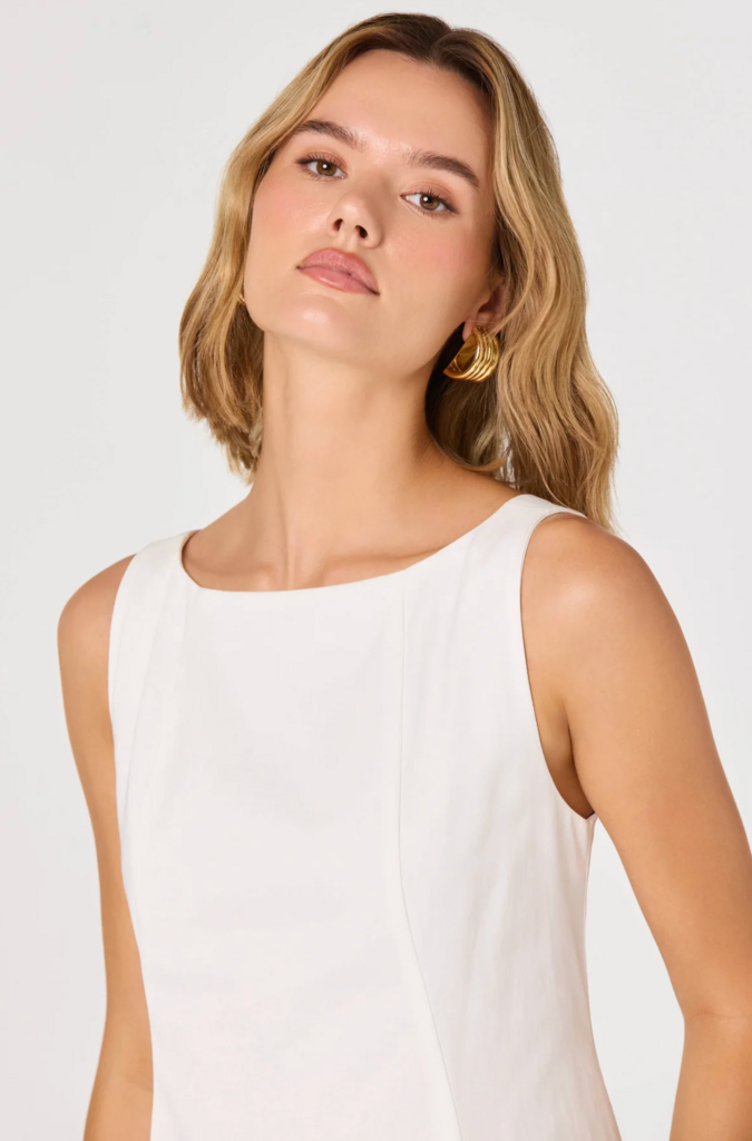 ASTR SHYLA BOW-BACK A-LINE MINI DRESS