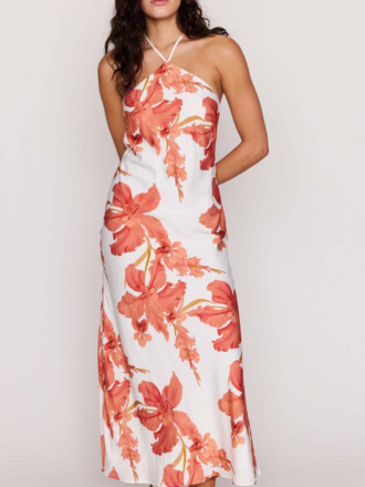 MINKPINK ISLA PEACH FLORAL MAXI DRESS