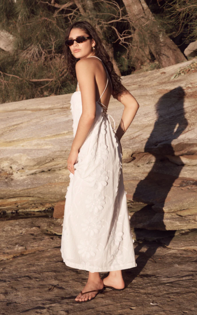 MINKPINK ALESSIA LACE BACK MAXI DRESS