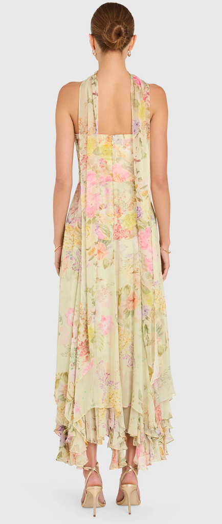 Amanda Uprichard GLORIANNA DRESS ENDIVE MULTI