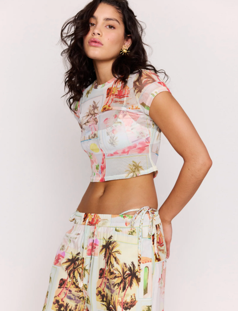 MINKPINK DOLCE MESH BABY TEE