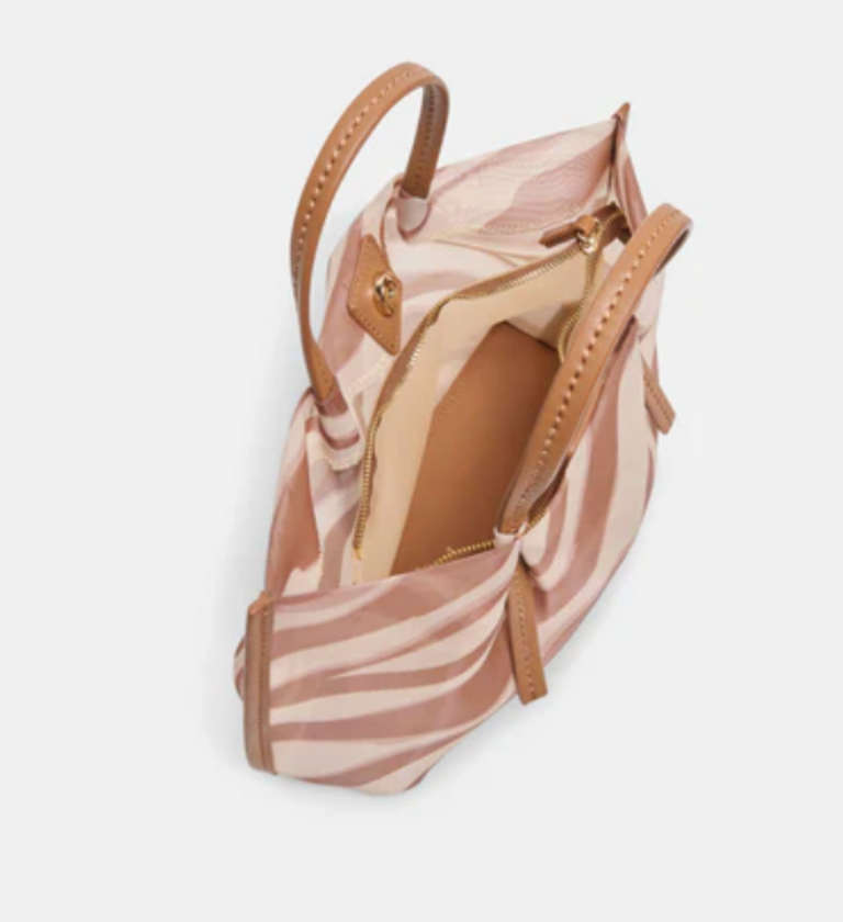 DOLCE VITA SELENE ZEBRA MESH HANDBAG